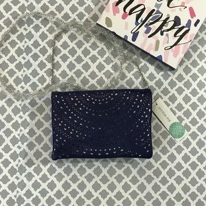 NWT StreetLevel Crossbody Blue and Silver Bag